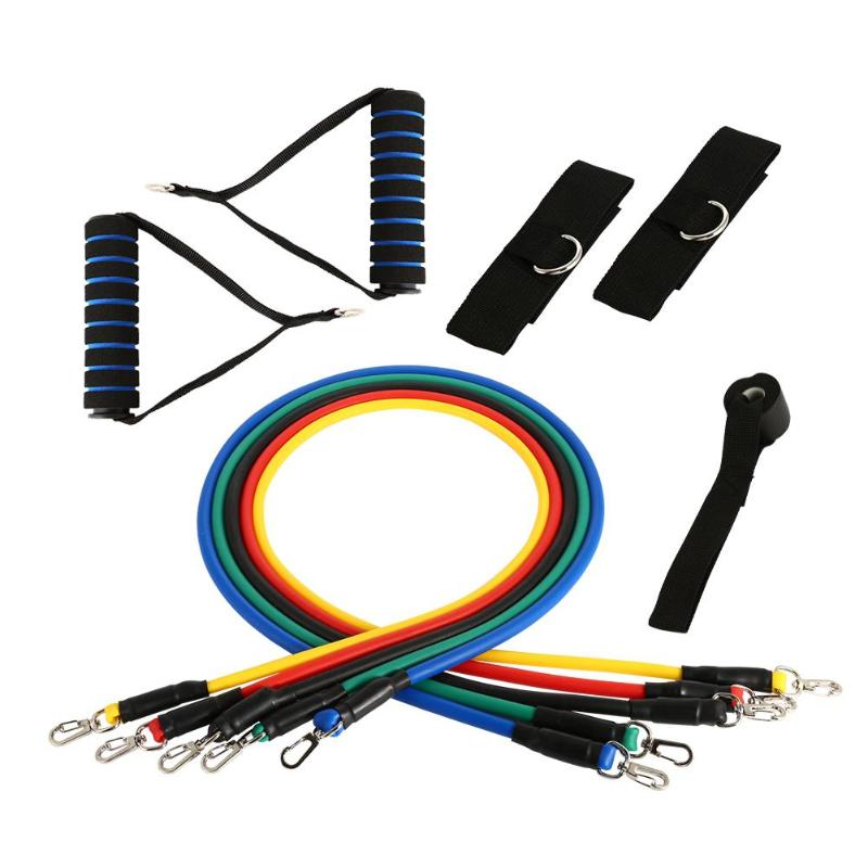 

11Pcs Resistance Bands Yoga Pilates Crossfit Fitness Equipment Elastic Pull Rope Workout Latex Tube Fitness Pull Rope
