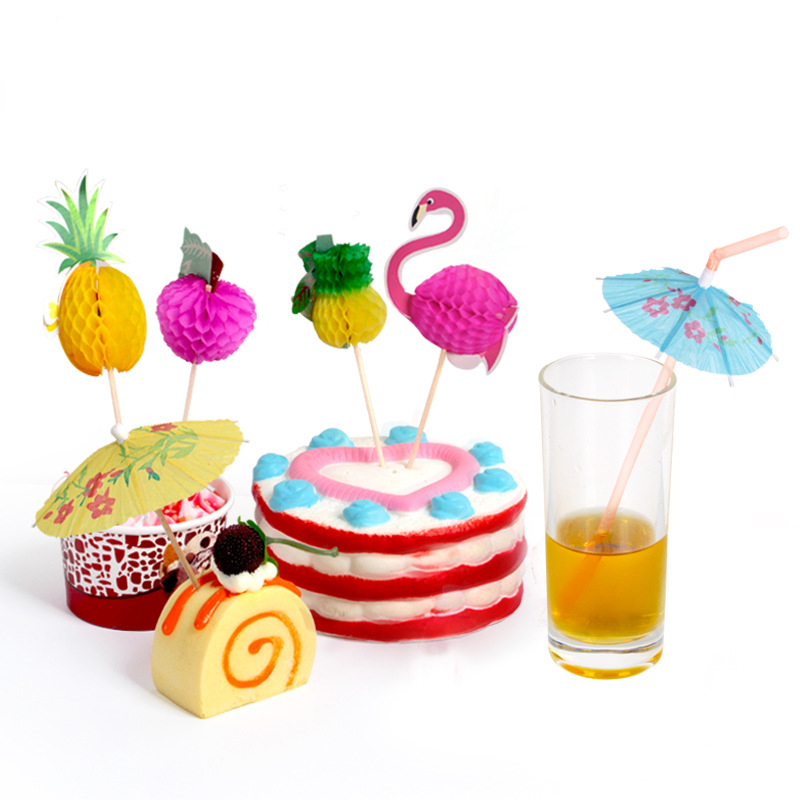 10 piezas de palos Snack pasteles de fruta signo Paraguas Cóctel Picks Magdalena Decoración De Bebidas