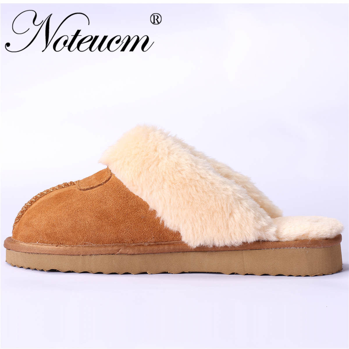 

Genuine Leather 2019 Unisex Fluffy australia Woman Slippers female slides furry home winter house sleeper shoes with plush Women CJ191212, A03w01 sand whatlor