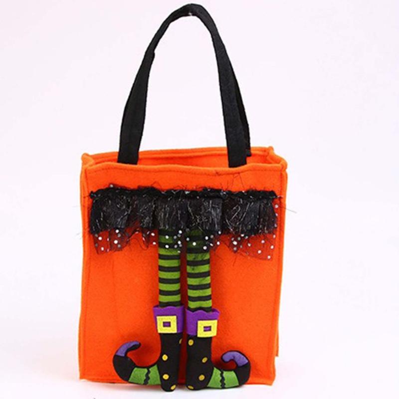 

2019 Funny Halloween Gift Bags Cute Witch Doll Candy Bag Creative Trick or Treat Bag Goodie Storage Holder for Kids Dropshipping