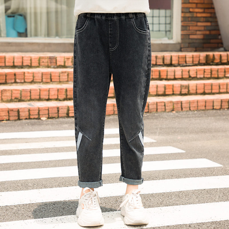 

Kids Black Jeans For Girls Teenagers Spring Autumn Straight Kids Denim Pants Casual Teens Jeans Trousers Denim Trausers