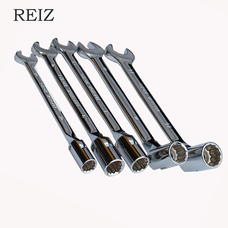 

REIZ Socket Wrench Set Ratchet Combination Metric 8-15mm Open End and Spanner Set Universal Hand Tool