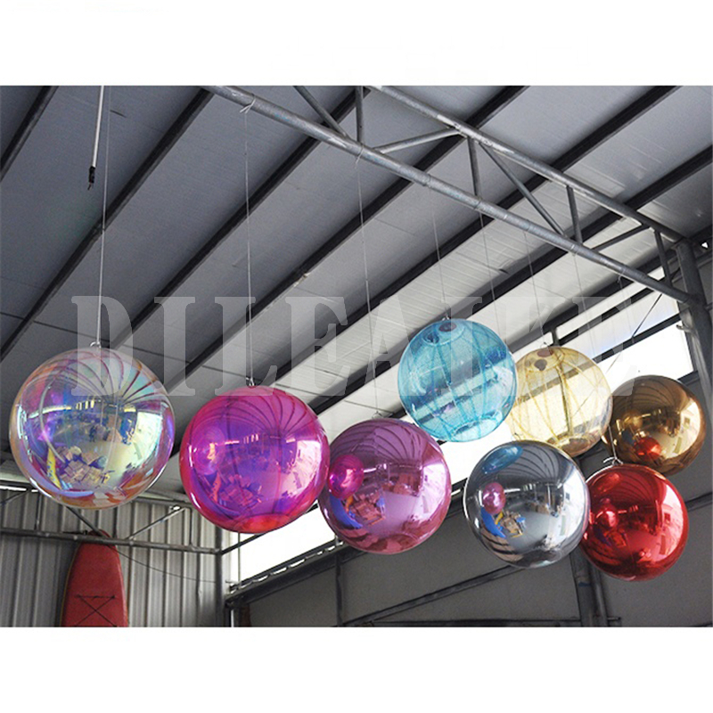 

Fancy design 2m inflatable Mirror ball / PVC sealed silver mirror balloon toy / outdoor ball item decoration show
