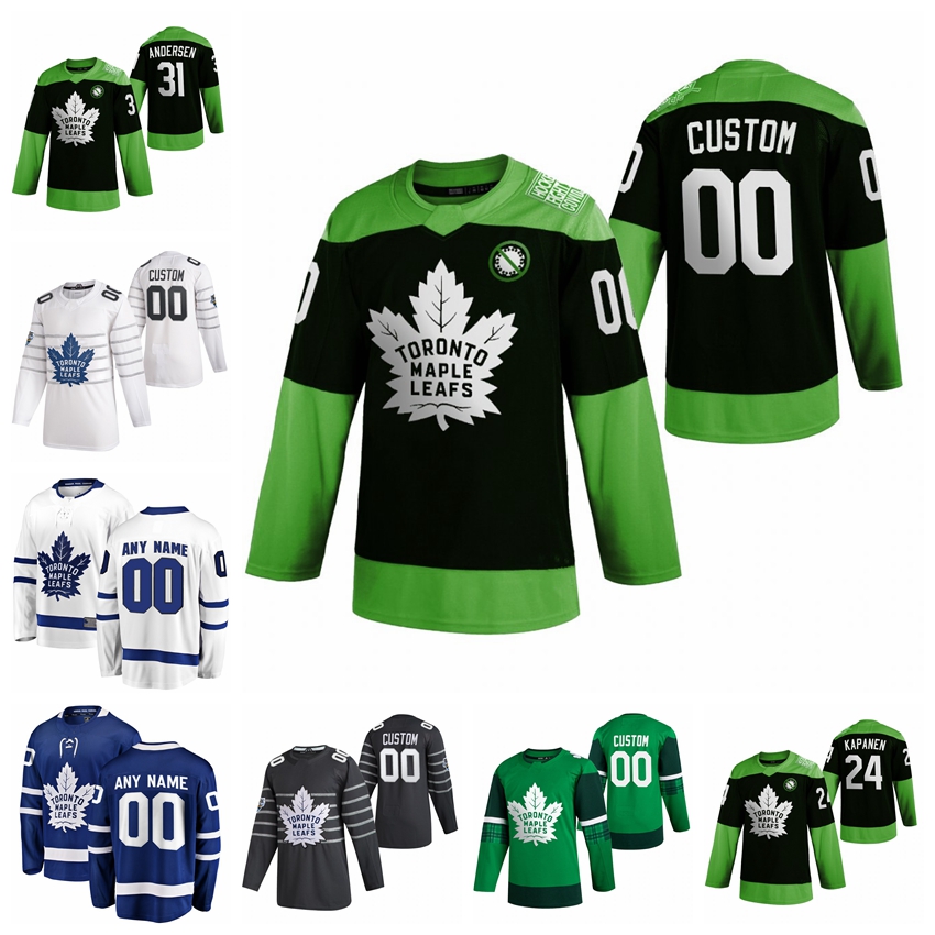 Toronto Maple Leafs Jerseys Jake Muzzin Jersey Morgan Rielly Calle Rosen Rasmus Sandin Jack Campbell 2020 Hockey Fight nCoV Custom Stitched