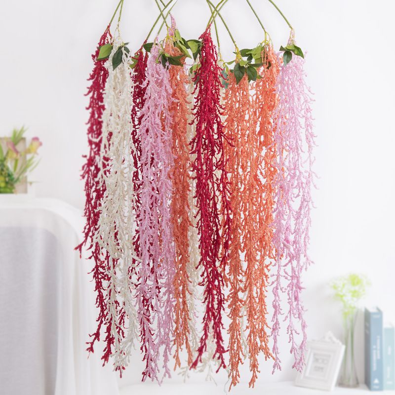 

Foam particles Garland Hanging Flower bouquet Wedding Ceremony Decor Silk Wisteria Vine Wedding Arch Floral Decor, White