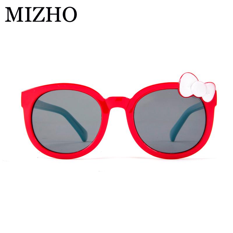 Mizho Plastic Titanium Hd Kid Sunglasses Girls Polarized Uv Protection Bow Tie Sunglass Children High Quality Super-Elastic Soft ITZVg