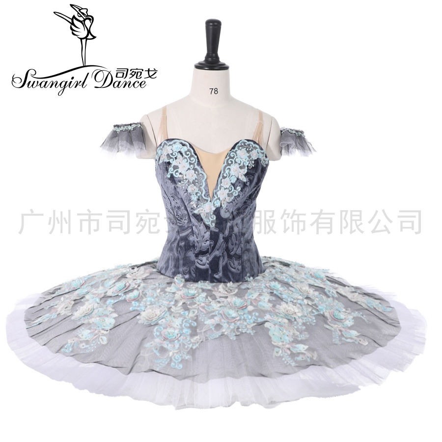 

Professional Classical Ballet Tutu Costume Gray BT9119, Grey