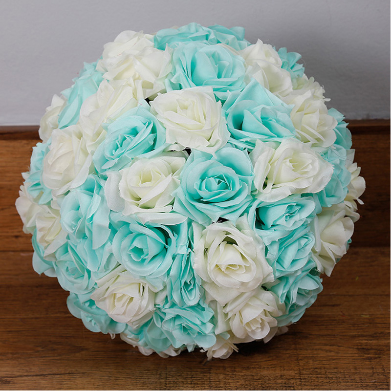 

1Pcs 6.8inch(17cm) Silk Rose Decorative Flower Ball for Home Decoration Festive & Party Supplies Wedding Favors, Beige