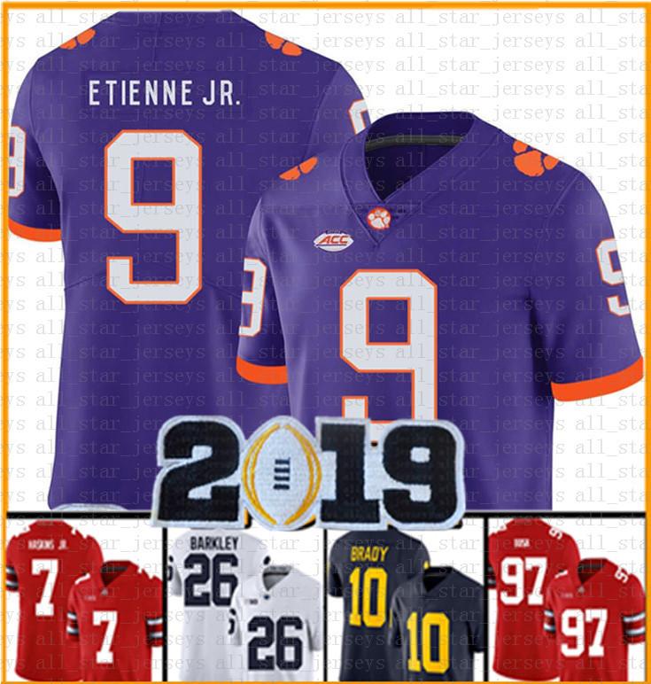 

NCAA Clemson Tigers Trevor Lawrence Travis Etienne Jr. American football Jersey 2019 patch jerseys cheap sale Tom Brady Saquon Barkley, Ncaa (hongchao)