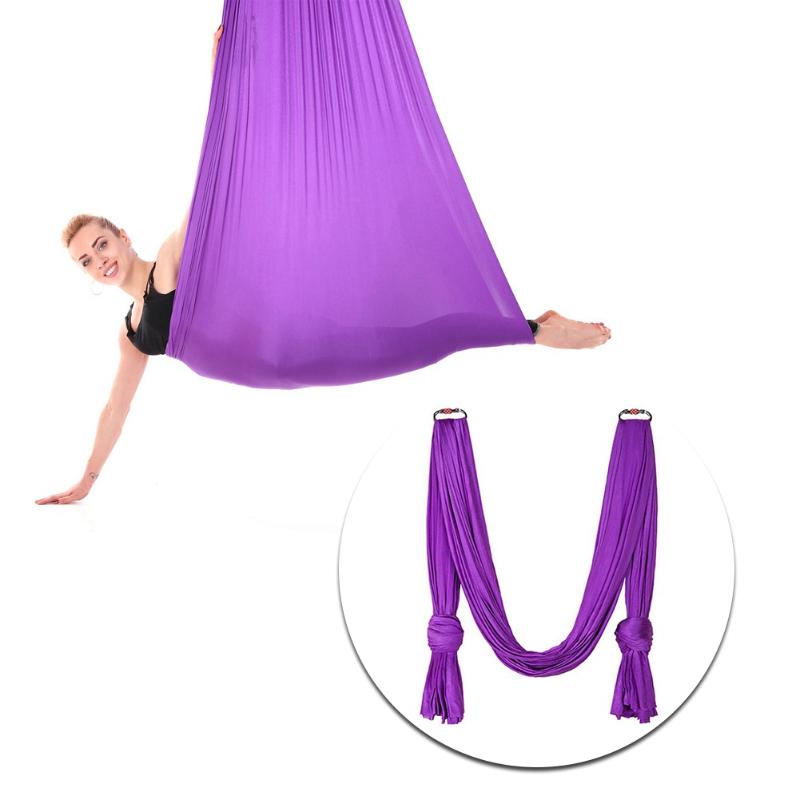 

2.8m Yoga Belt Inversion Exercises Device Anti-Gravity Inversion Yoga Therapy Aerial Trapeze Swing Hammock Flying Sling Home GYM, Green