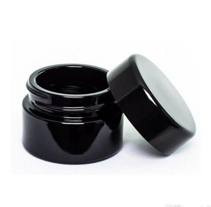 

Non-Stick 5ml Cosmetic Black Glass Jar with Classic Screw Top Empty Jars Concentrate Container