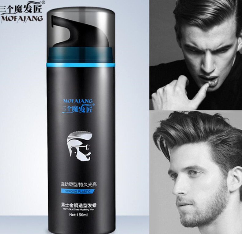 

Mofajang 150ml Men Hair Gel Srong Hold Hair Clay Wax Water Based Long-last Fluffy Hair Pomade