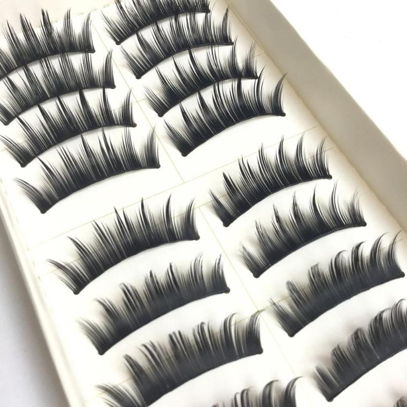 

10 pairs Lady natural eyelashes makeup false eyelashes handmade lash eye extension false Cosmetic Beauty Tools