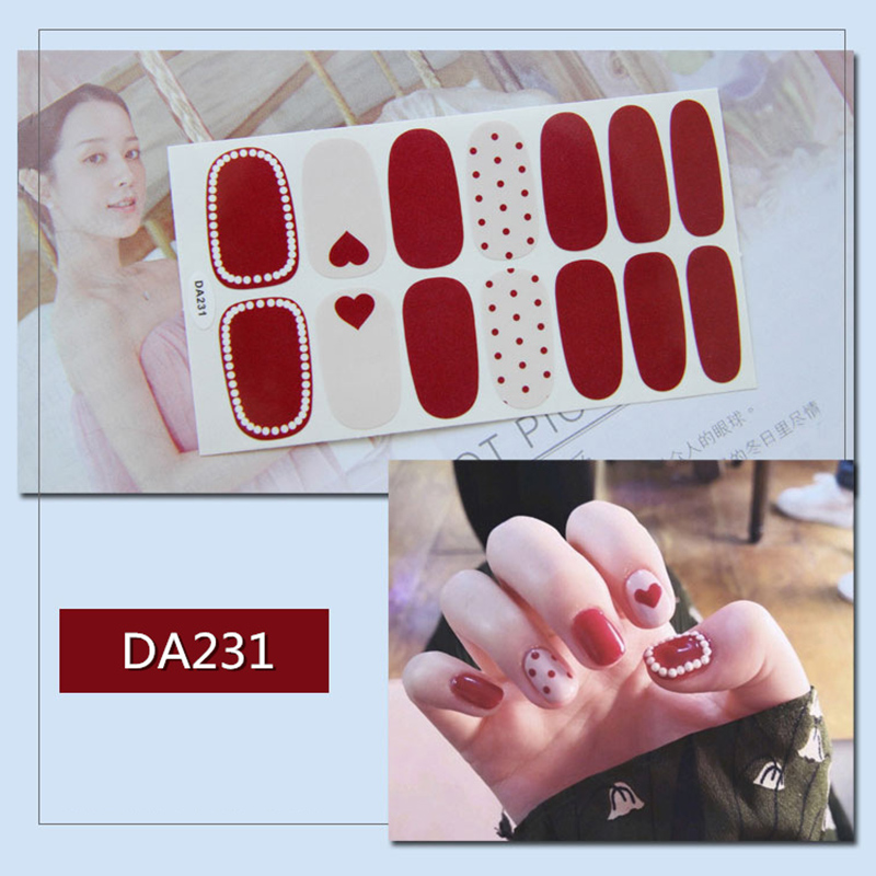 

Nail Sticker Korea Nail Sticker Full Cover Wraps Decorations DIY Manicure Slider Vinyls Nails Decals Manicure Art, Da232