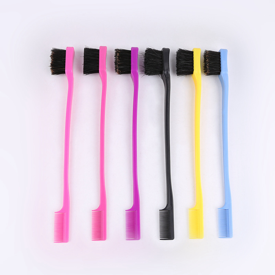 

Beauty Double Sided Edge Control Hair Comb Hair Styling Tool Hair Brush Eyebrow Brush Tooth Brush Tool Random Colors RRA1516