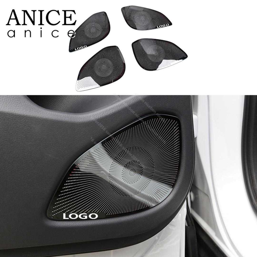 

4pcs Stainless Steel Speaker Cover Doors Sound Trim Fit for Mitsubishi Eclipse Cross 2018 2019 2020