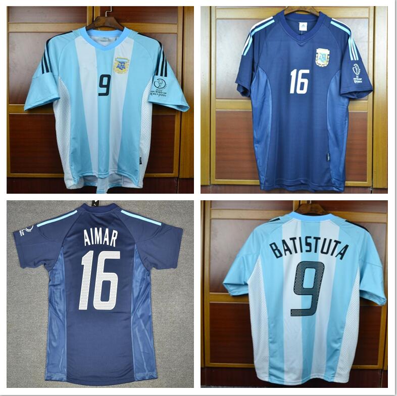 

Retro Argentina Soccer jersey home away Messi Maradona CRESPO CANIGGIA 1990 1994 1996 1998 2000 2002 classic football shirt Batistuta AIMAR, Black