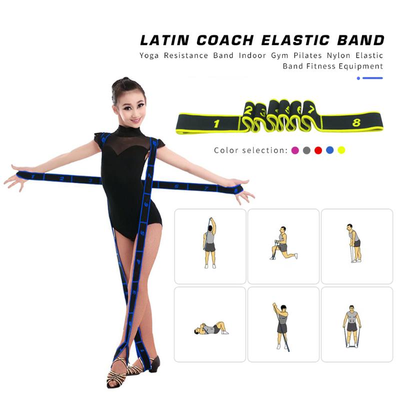 

Yoga Belt Yoga Resistance Band Indoor Gym Pilates Nylon Elastic Band Fitness Workout Sports Training Equipment Training Belt, Red