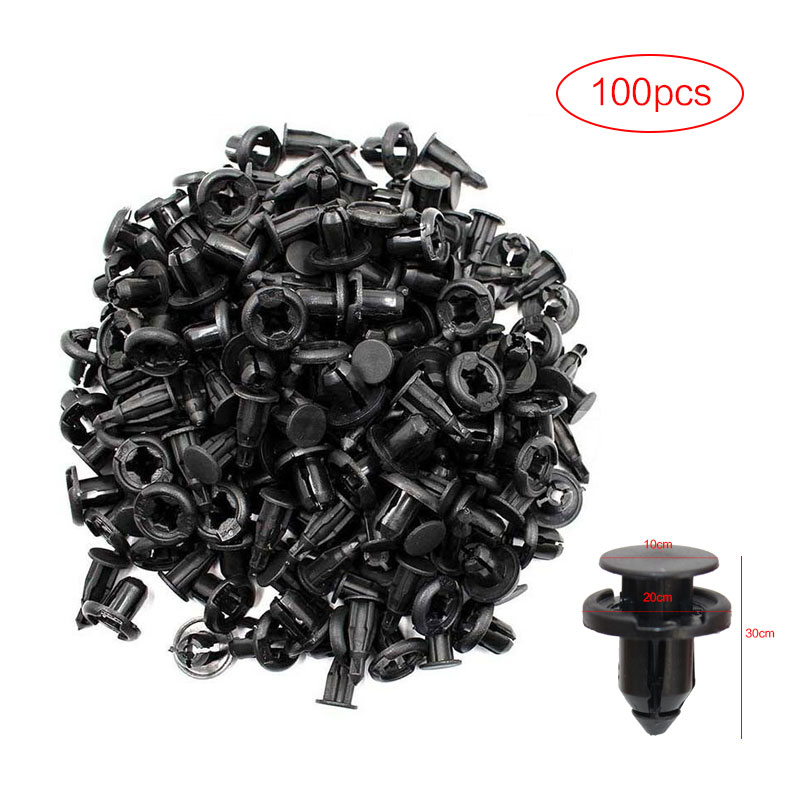 

100Pcs 10mm Hole Bumper Hood Fender Splash Guard Retainer Clips Fasteners Rivets