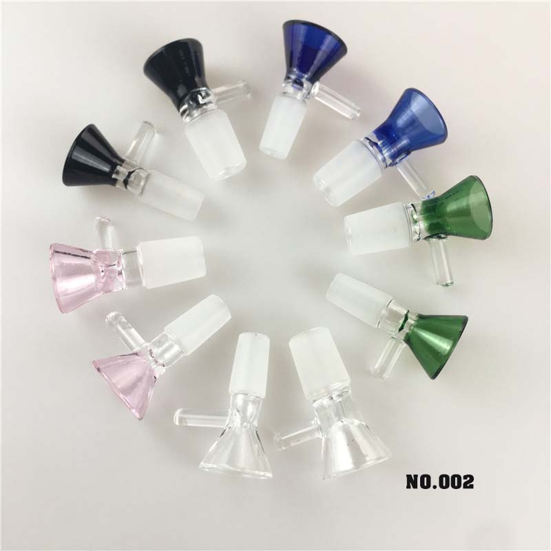 

Hot Sale Funnel 14mm 18mm Glass Bowls for Bongs Male joint Smoking Glass Bowl Piece For Glass Bongs Oil Rigs Water Pipes bb