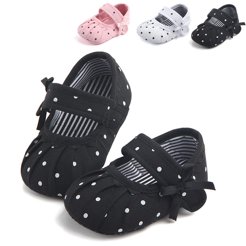 

Newborn Baby Girls Spring And Autumn Canvas Princess Crib Shoes Soft Sole Pram Prewalker Anti-slip Sneakers Suitable For 0-18M, White