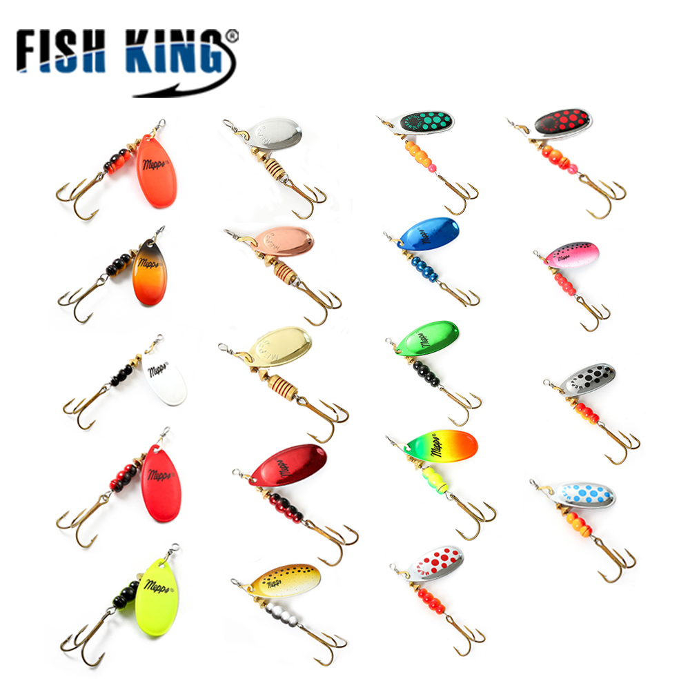 

Fish King 3pcs Spinner Bait Mepps Metal Fishing Lure Bass Hard Baits Spoon With Copper Treble Hook Hard Lures Fishing Tackle