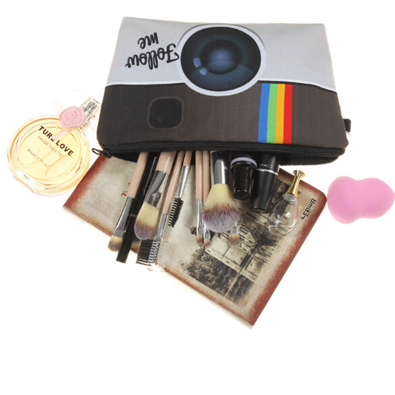 

Creative Women Cosmetic Bags 3D Printed Camera Pattern Necessaries For Travel Makeup Storage Dropshipping