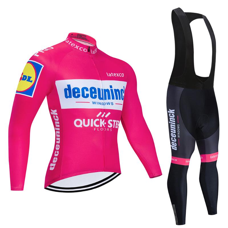 

2020 QUICK STEP Long Sleeve Cycling Set Ropa Ciclismo Mountain Bicycle Clothing Mens Breathable Road Bike Jerseys Cycling Kits, Pic color 1
