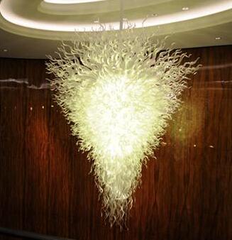 

Lamps White Material Modern LED Hanging Chandeliers Style Hand Blown Glass Chandelier for Home Hotel Decoration