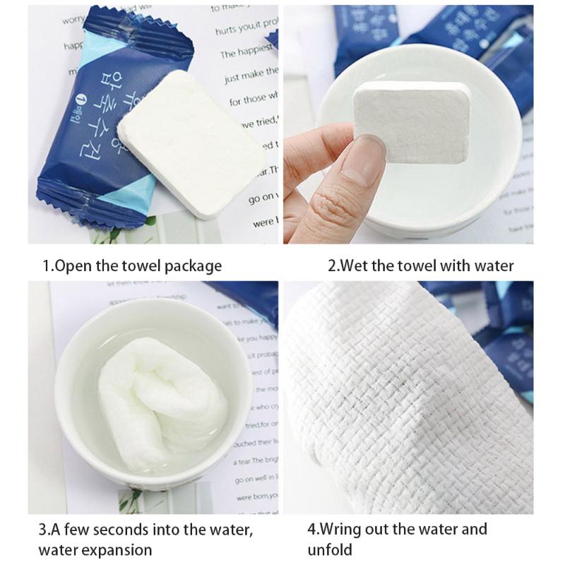 

20pcs Disposable Pure Cotton Compressed Portable Travel Face Towel Magic Compressed Towel Outdoor Mini Hand Cleansing