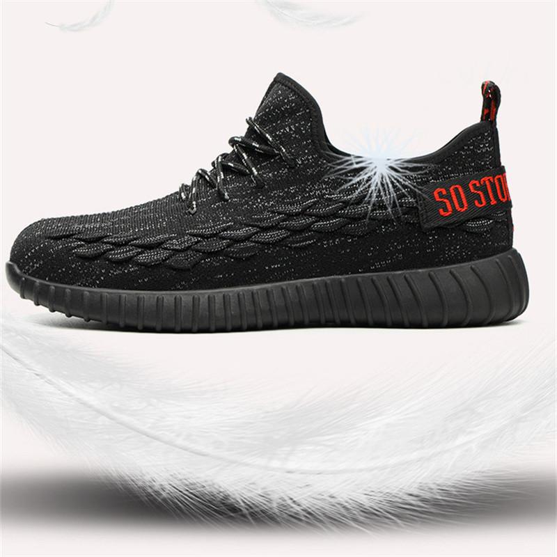 

Hot Sale-Lightweight Steel Toe Safety Shoes for men Summer Anti-smashing Piercing Work Shoes Sandals Mesh Sneakers Men Safety Boots, Grey