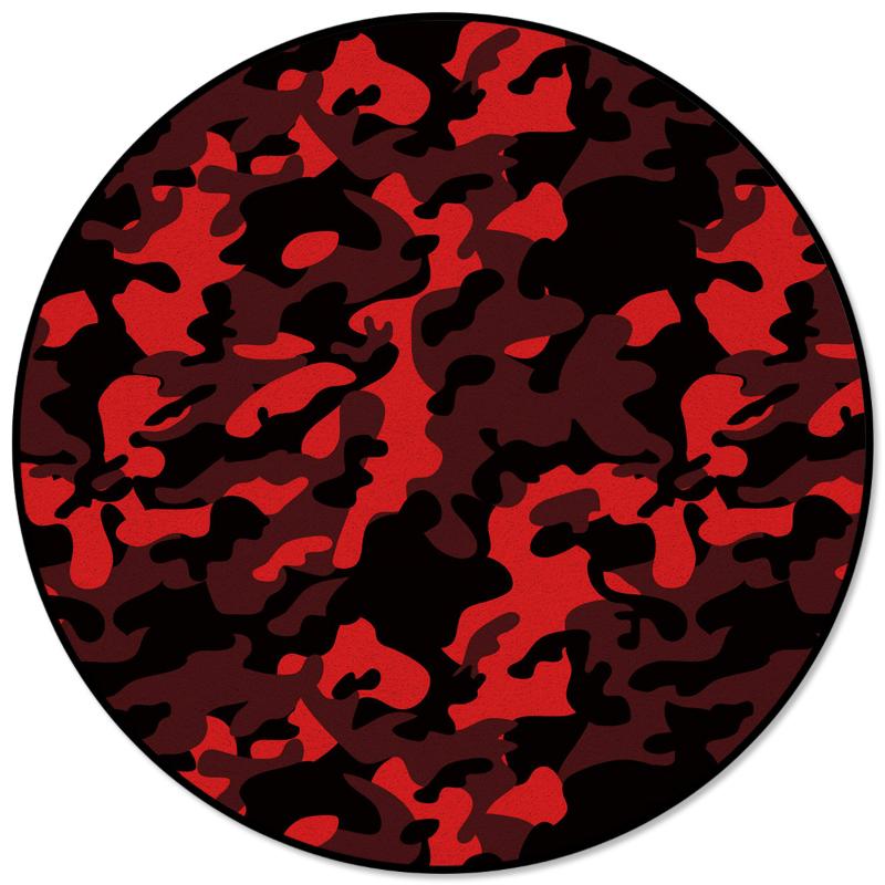 

Red Camouflage Round Carpets Alfombra Living Room Kids Area Carpet Rug Mats For Home Bedroom Decorative, As pic