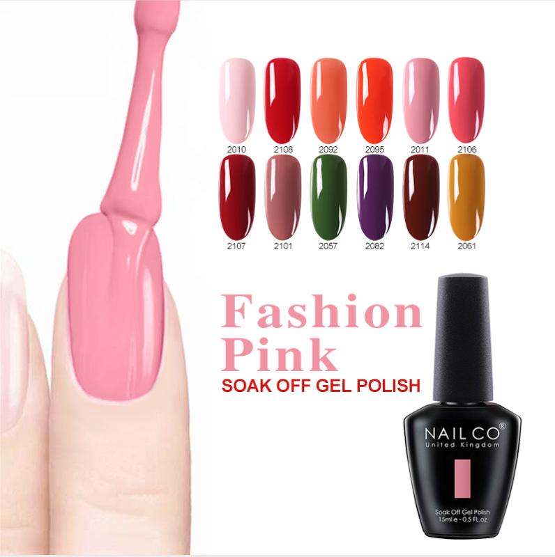 

NAILCO 15ml 131 Colors Gel Nail Polish Hybrid Uv semi-permanent varnish For Top Base Coat cid free natural resin Nail Polish, Any 1 color