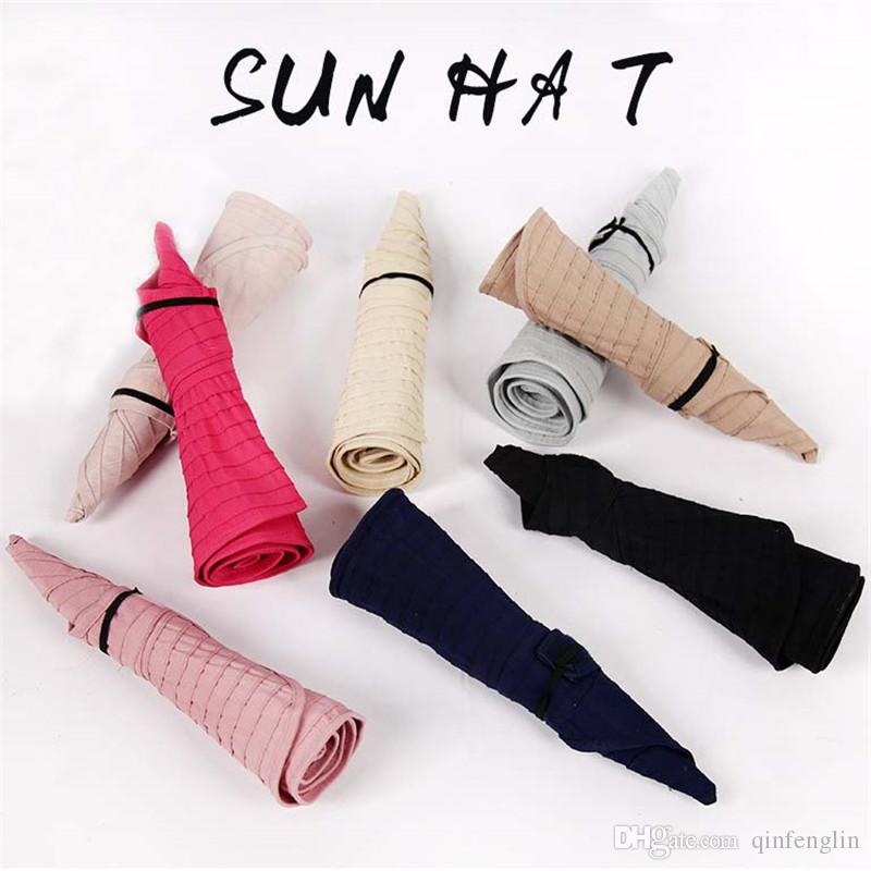 

Fashion uv sun hat summer sun hats for women straw hat girls beach organza cap visors caps multipurpose foldable floppy hat, Pink