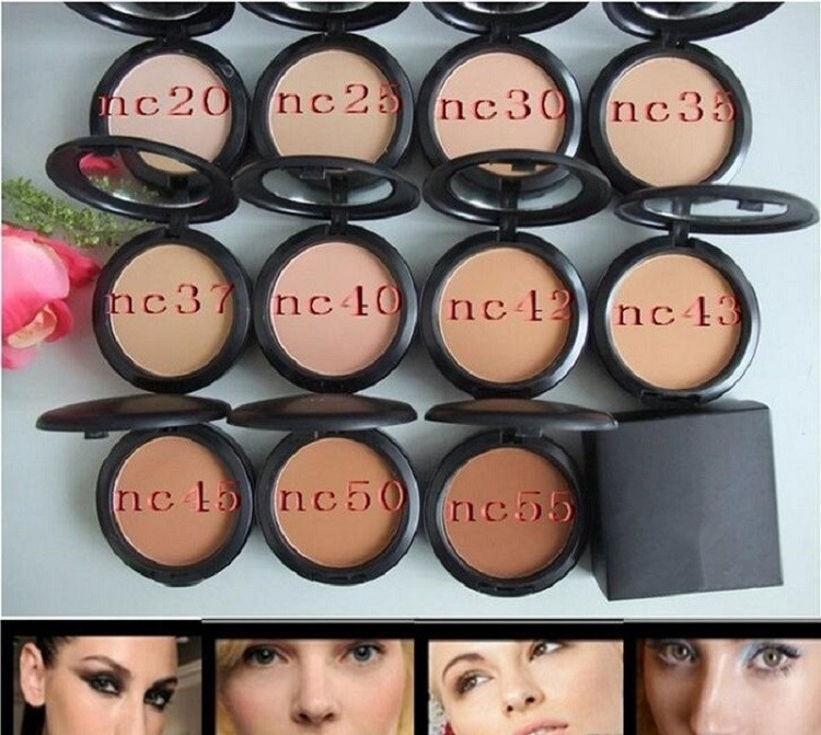 

Hot Face Powder Makeup Powder Plus Foundation Pressed Matte Natural Make Up Facial Powder Easy to Wear 15g NC and NW, Mixed color