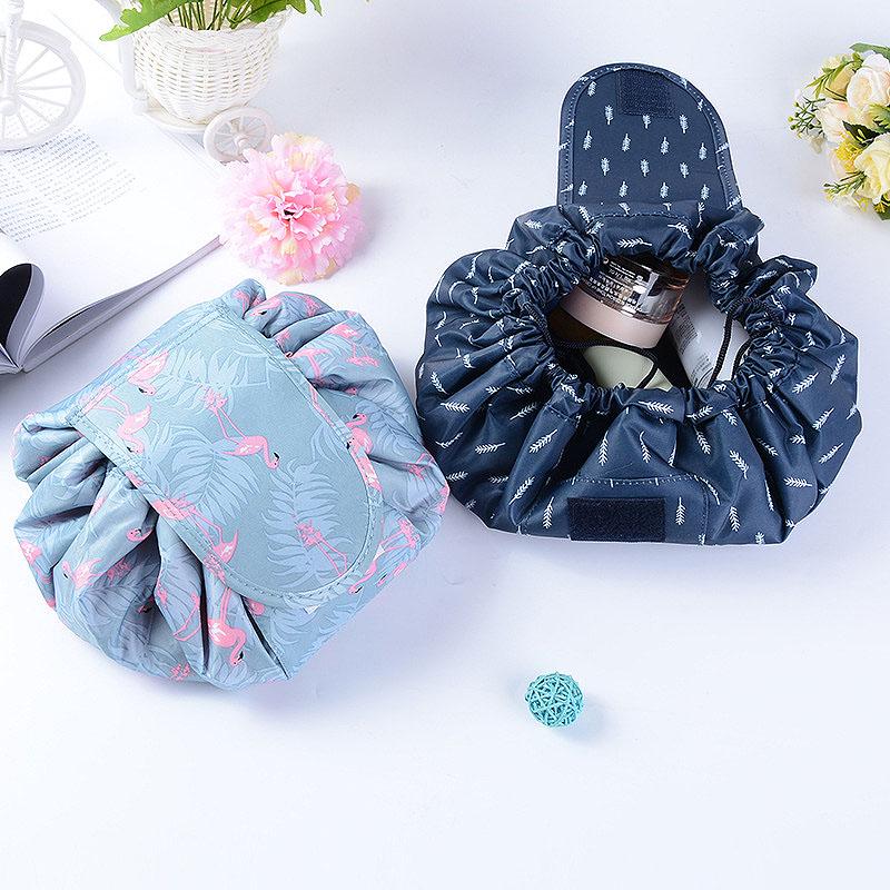 

Women Drawstring Make Up Case Cosmetic Bag Travel Makeup Bag Organizer Storage Pouch Wash Toiletry Beauty Kit Neceser, B11