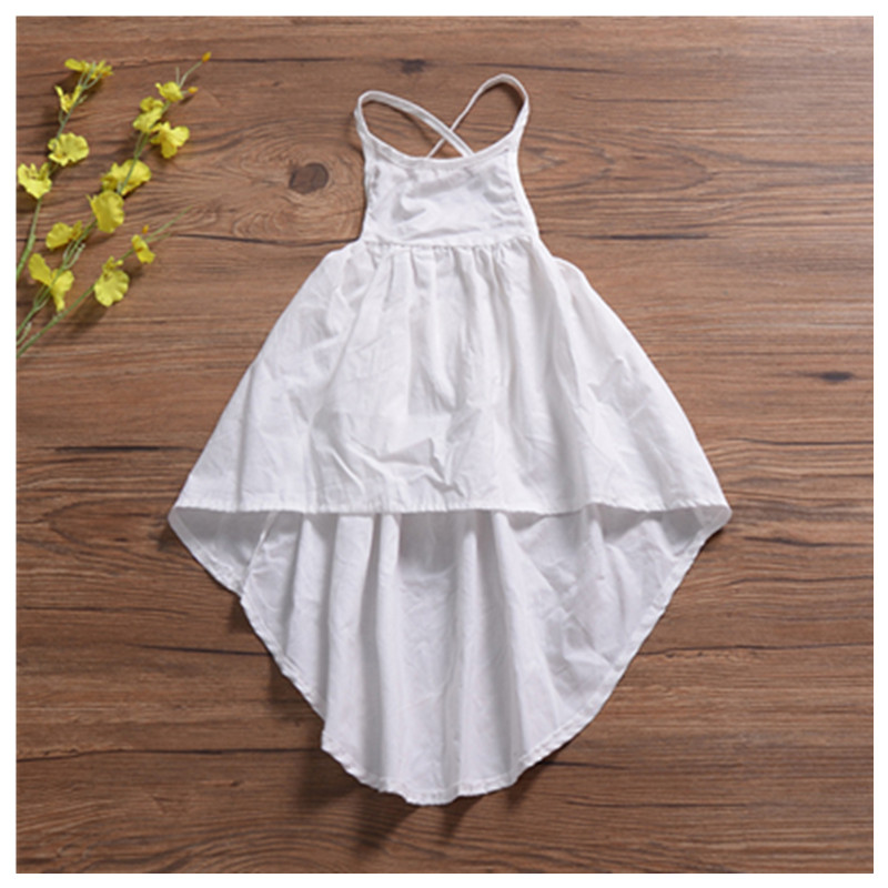 

Baby Solid Irregular Tuxedo Dresses White&Black&Red Sleeveless Summer Princess Prom Dress For Girls Kids vestidos de verano