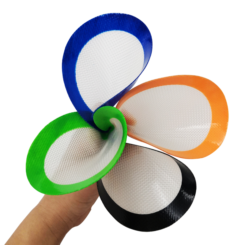 

5 pcs/lot quality FDA silicone baking mat reusable non stick concentrate wax slick oil round heat resistant fibreglass silicone dab bag mat