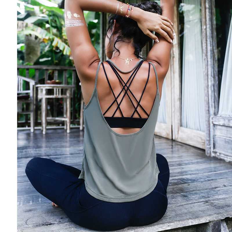 

Backless Sports Tank Tops For Women Pink Sleeveless Gym Yoga Shirts White Workout Clothes loose yoga tops, sexy backs., Blue