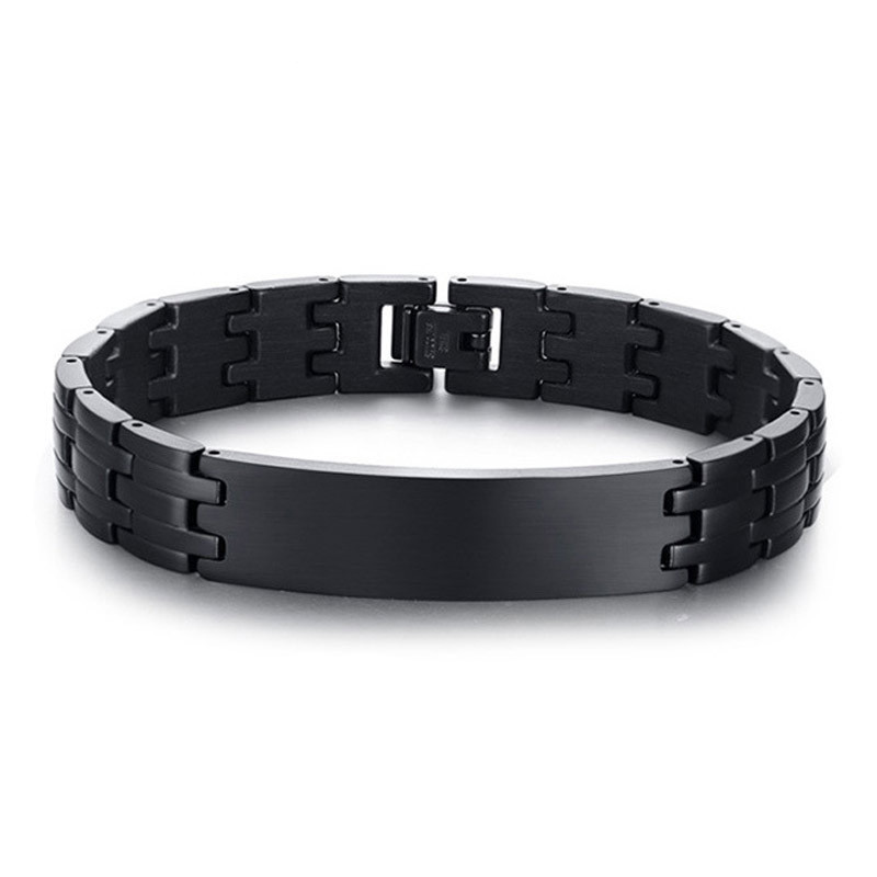 

Modyle 12MM Personalized Stainless Steel Bracelets for Men Gifts Jewelry