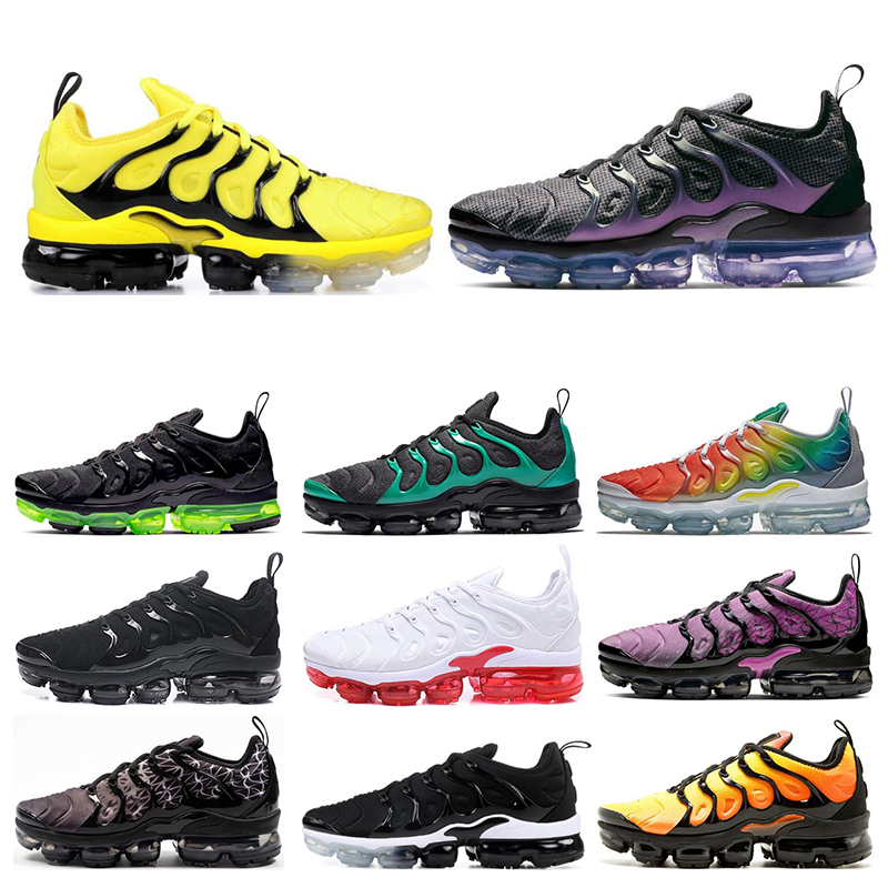 

New Men Women Running Shoes Rainbow Bumblebee Active Fuchsia Eagles Triple Black White women sports sneakers Size 36-45, Geometric black 40-45