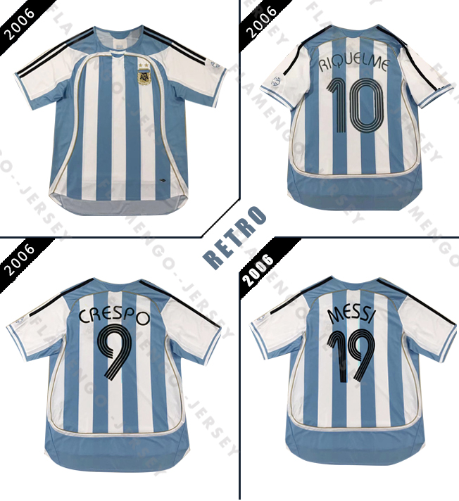 

ARGENTINA retro 2006 MARADONA MESSI RIQUELME CRESPO TEVEZ soccer uniform kits soccer jerseys thai quality thailand quality football shirts, Black;yellow