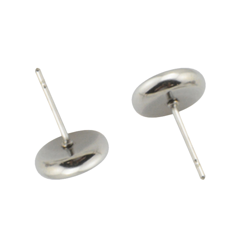 5 pares Aretes pendientes Cabujón Configuración 12mm Bisel Plateado En Blanco Bucle De Espalda