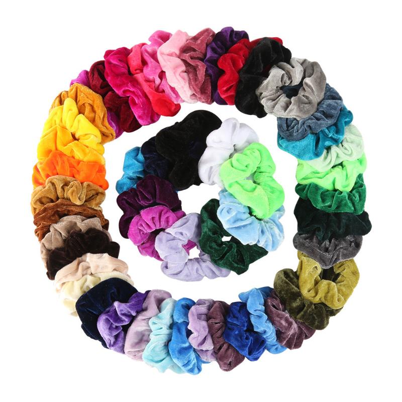 

Velvet Scrunchie Women Girls Elastic Hair Rubber Bands Accessories Gum For Women Tie Hair Ring Rope Ponytail Holder Headdress