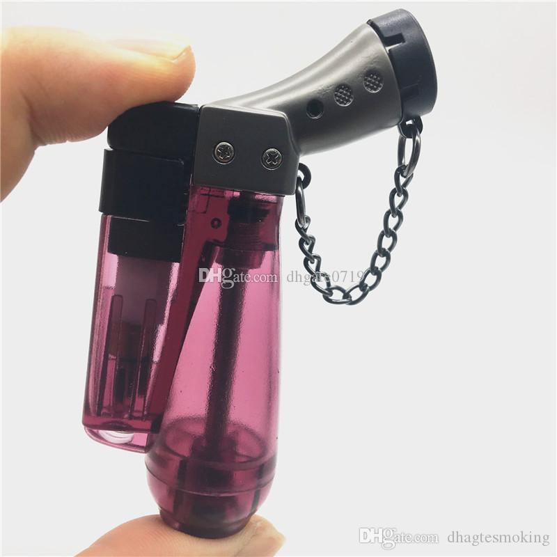 

Honest exquisite Mini windproof lighter Metal Jet flame Torch lighters Protective cap Inflatable Butane Torch cigar Lighter