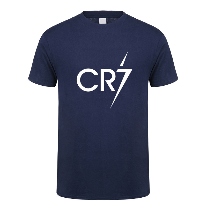 

CR7 Cristiano Ronaldo T-shirt Tshirt Tops New Fashion Short Sleeve Cotton O-neck Footballer T Shirt DS-064, White