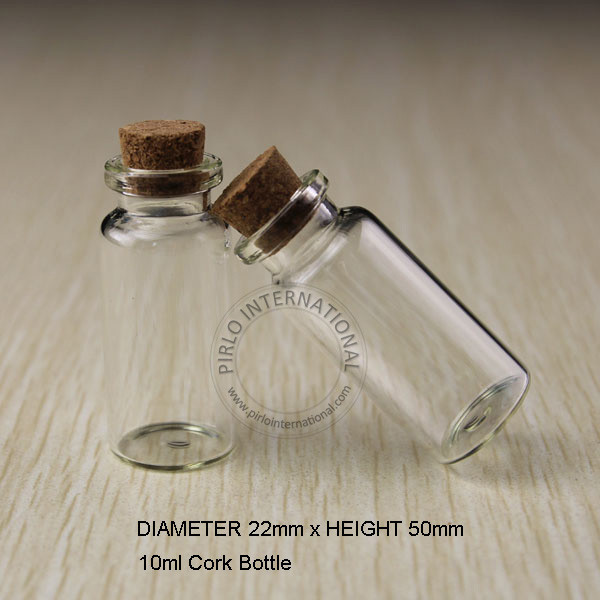 

50pcs/lot 10ml Mini Glass Bottle Vials Jars Containers Small Wishing Bottle Glass Craft With Cork Stopper for Decoration