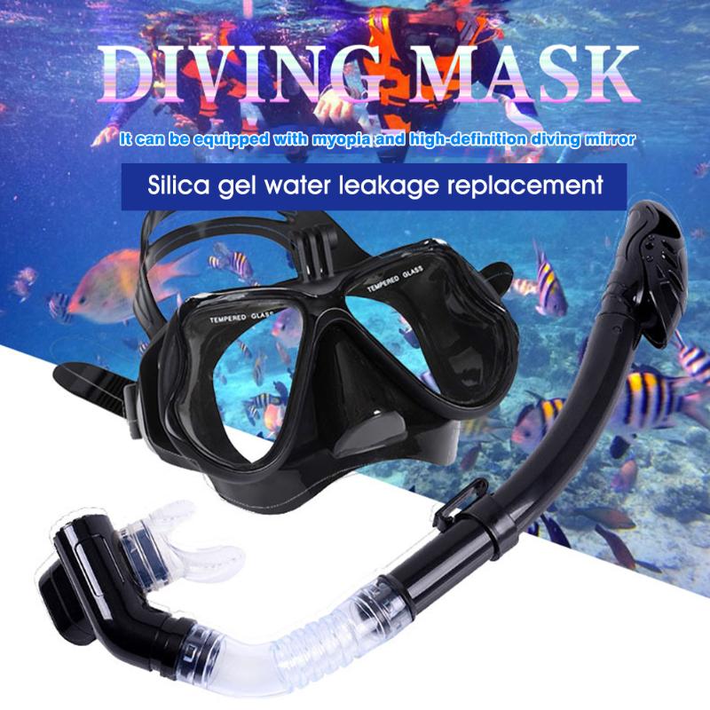 

Foldable Tube Snorkeling Gear Durable Snorkel Set Dry Swimming Goggles For Adults Anti Permeation Diving Panoramic View L0427
