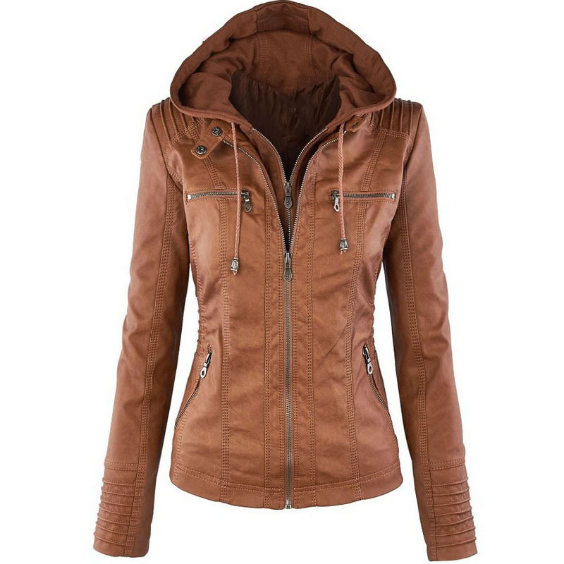 Women Casual Jackets 2020 New Arrival Fashion Solid Color Coats Womens Designer Slim Hip Hop Streerwear Women Casual Motorcycle clothi