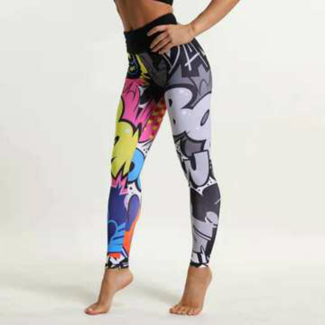 

Women' Designer Yoga Pants Digital Print Color Fitnes Strackpants Tight Sweatpants Hip Lift Stretch New Yoga Workout Sexy Trend Leggings, Multi